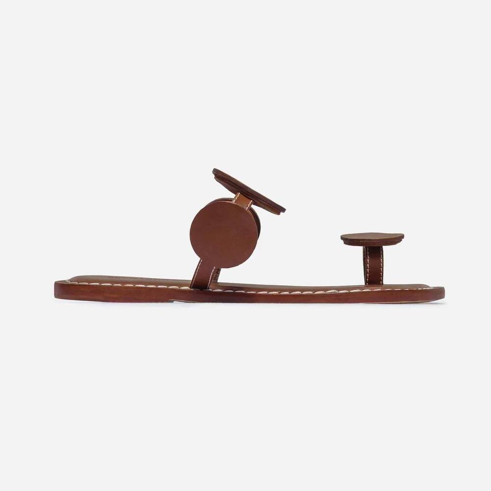 NEW BERNARDO women's new moon sandal in mahogany